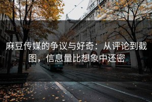 麻豆传媒的争议与好奇：从评论到截图，信息量比想象中还密