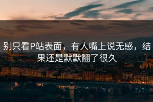 别只看P站表面，有人嘴上说无感，结果还是默默翻了很久