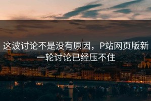 这波讨论不是没有原因，P站网页版新一轮讨论已经压不住