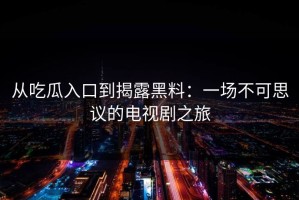 从吃瓜入口到揭露黑料：一场不可思议的电视剧之旅