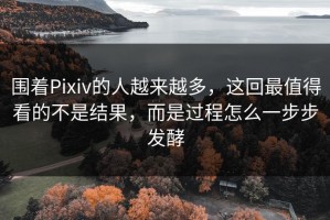 围着Pixiv的人越来越多，这回最值得看的不是结果，而是过程怎么一步步发酵