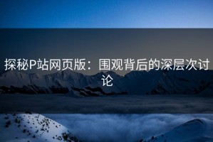 探秘P站网页版：围观背后的深层次讨论