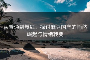 从普通到爆红：探讨麻豆国产的悄然崛起与情绪转变