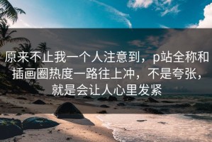 原来不止我一个人注意到，p站全称和插画圈热度一路往上冲，不是夸张，就是会让人心里发紧