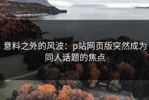 意料之外的风波：p站网页版突然成为同人话题的焦点