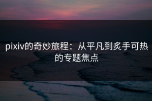 pixiv的奇妙旅程：从平凡到炙手可热的专题焦点