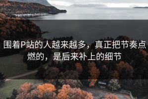 围着P站的人越来越多，真正把节奏点燃的，是后来补上的细节