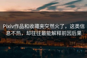 Pixiv作品和收藏夹突然火了，这类信息不热，却往往最能解释前因后果