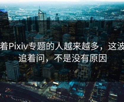围着Pixiv专题的人越来越多，这波被追着问，不是没有原因