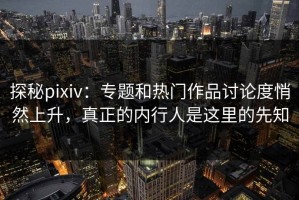 探秘pixiv：专题和热门作品讨论度悄然上升，真正的内行人是这里的先知