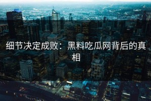 细节决定成败：黑料吃瓜网背后的真相
