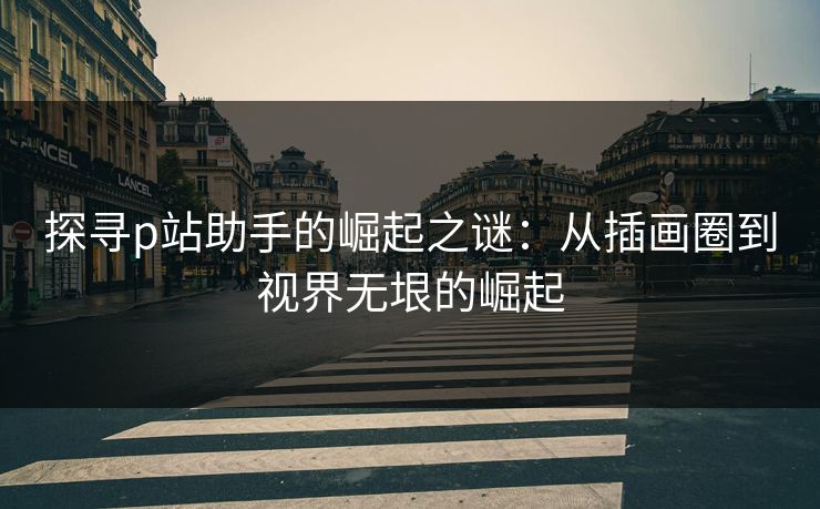 探寻p站助手的崛起之谜：从插画圈到视界无垠的崛起