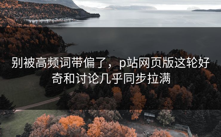 别被高频词带偏了，p站网页版这轮好奇和讨论几乎同步拉满