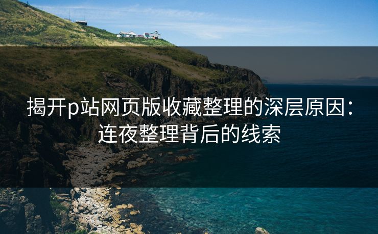 揭开p站网页版收藏整理的深层原因：连夜整理背后的线索